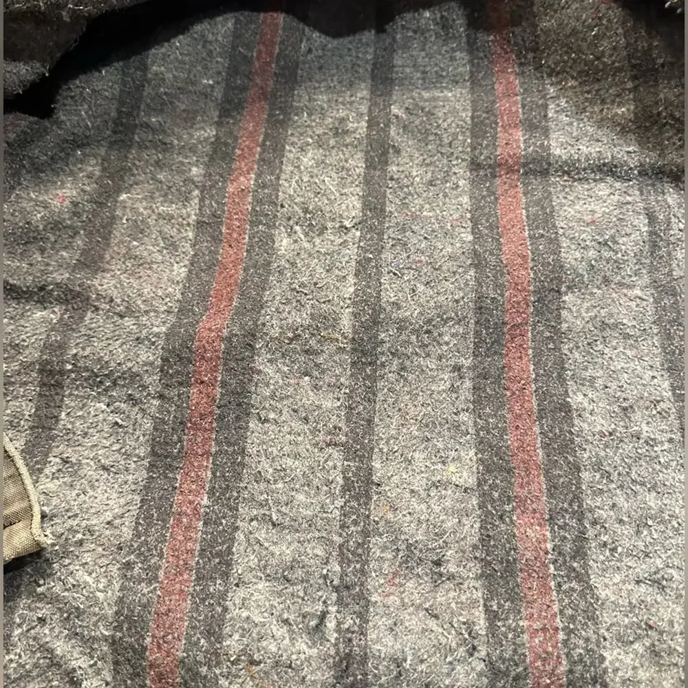 Vintage Carhartt Blanket Lined Chore Coat Heavily Distressed Brass Button XL